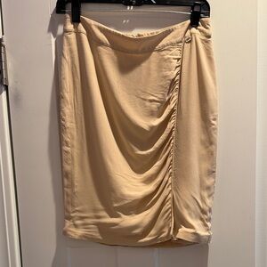 Apart Tan Ruched Skirt